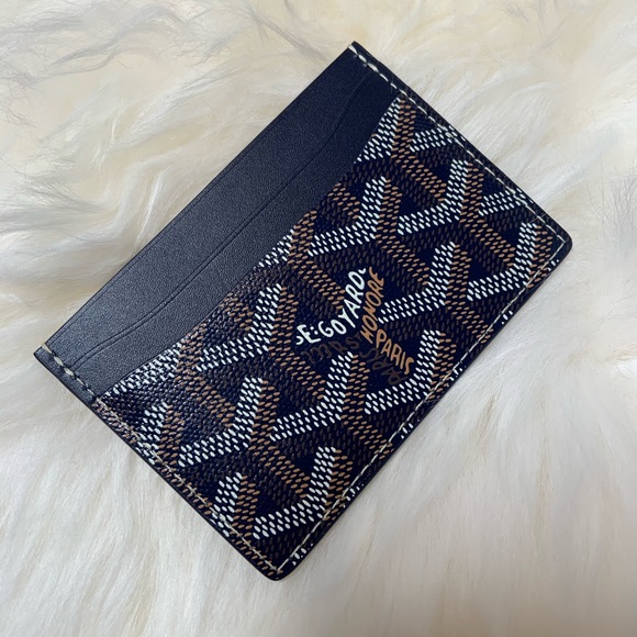 Goyard Saint Sulpice Card Holder - Navy Blue - Picture 1 of 5